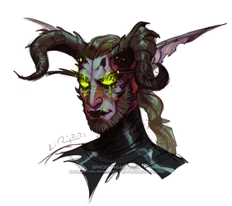 Portrait of a demon hunter.