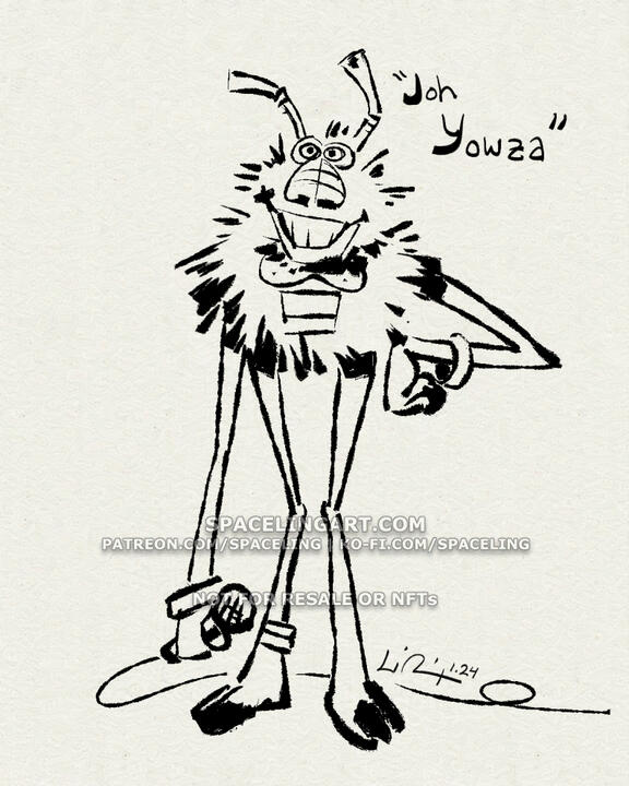 Illustration of Joh Yowza from Star Wars.