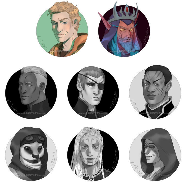 Compilation of portraits.