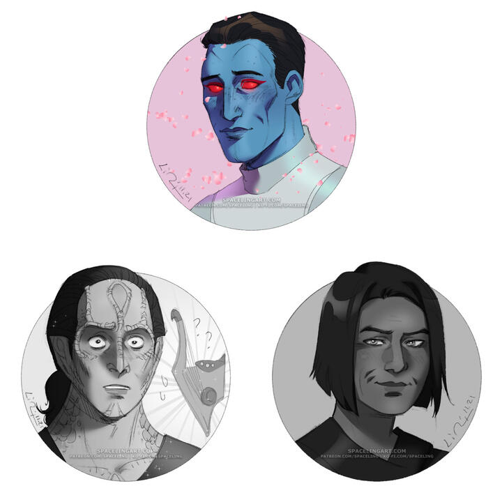 Compilation of portraits.