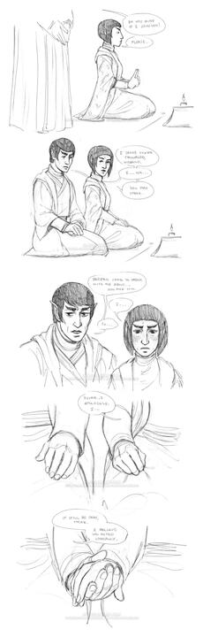 Sketches of a vulcan couple.